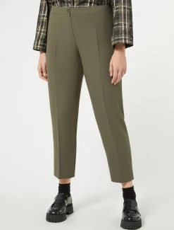Marina Rinaldi Pantalon en crêpe envers satin KAKI Sale