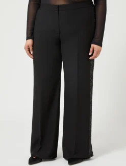 Marina Rinaldi Pantalon en crêpe envers satin NOIR Hot