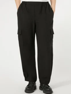 Marina Rinaldi Pantalon en crêpe envers satin NOIR Hot
