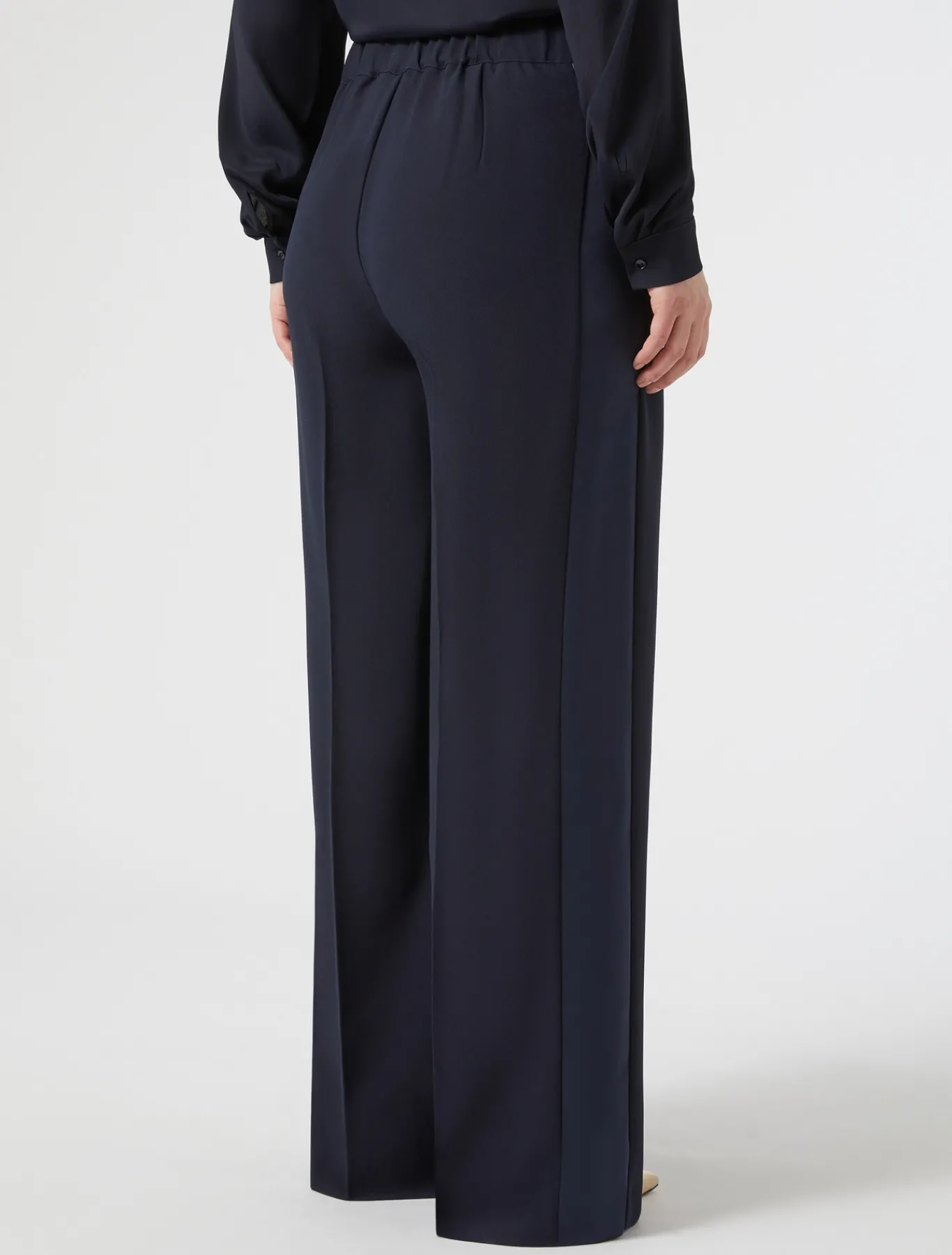 Marina Rinaldi Pantalon en crêpe envers satin BLEUNUIT Clearance