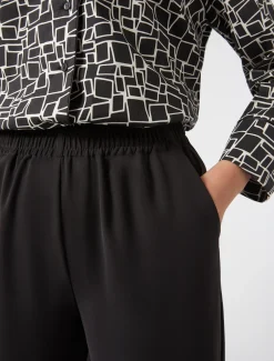 Marina Rinaldi Pantalon en crêpe envers satin NOIR Online