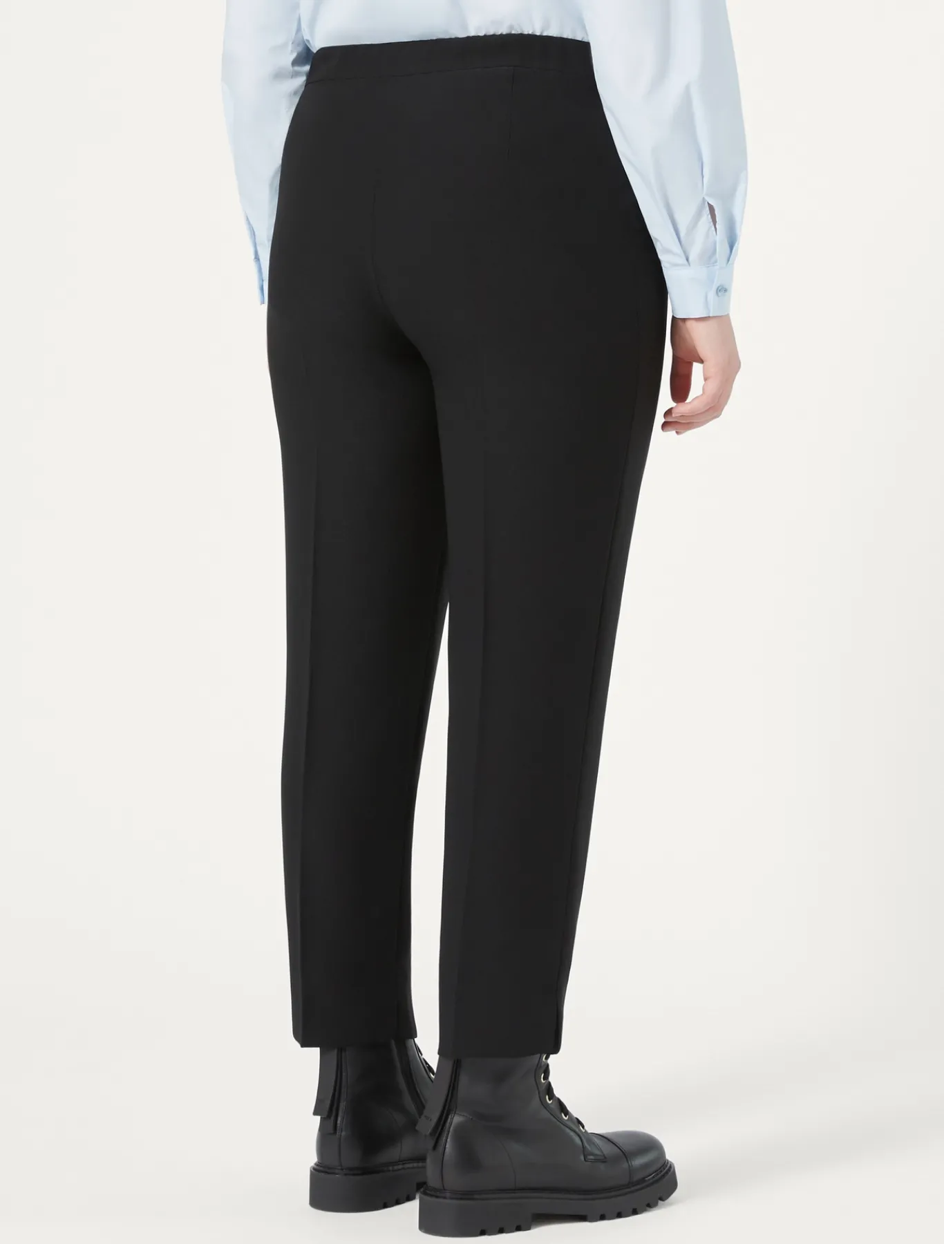 Marina Rinaldi Pantalon en crêpe envers satin NOIR Best