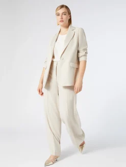 Marina Rinaldi Pantalon en crêpe envers satin BEIGE Fashion