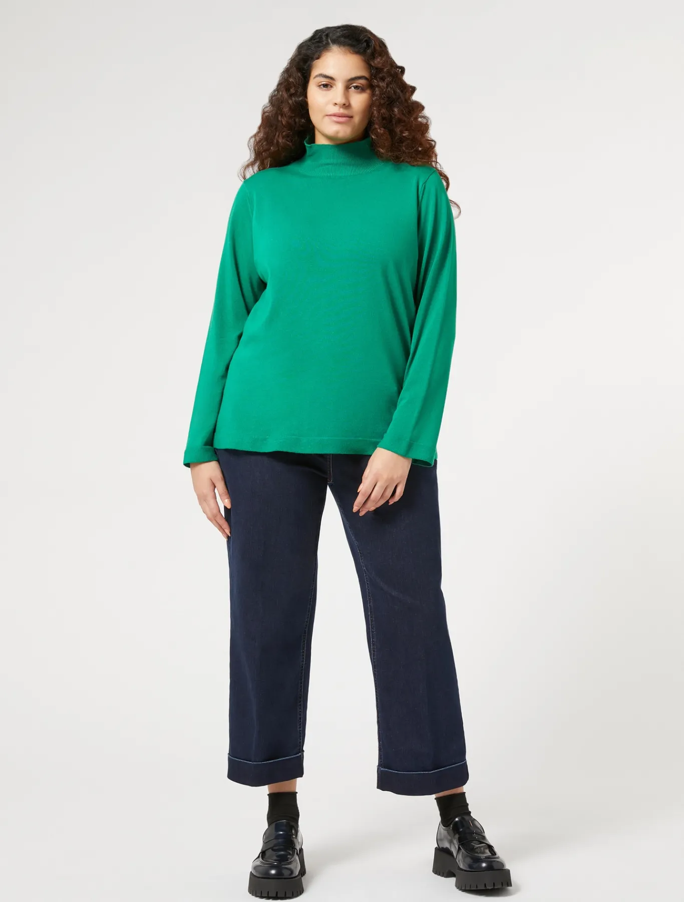 Marina Rinaldi Pantalon en denim de coton stretch BLEUJEANS Outlet