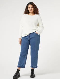 Marina Rinaldi Pantalon en denim de coton stretch BLEUJEANS Best