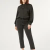 Marina Rinaldi Pantalon en denim de coton NOIR Online