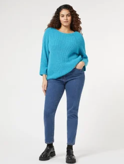 Marina Rinaldi Pantalon en denim de coton stretch BLEUJEANS Best