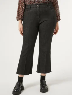 Marina Rinaldi Pantalon en denim de coton NOIR Outlet