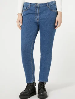 Marina Rinaldi Pantalon en denim de coton BLEUJEANS Outlet