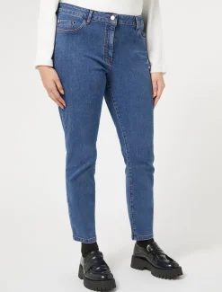 Marina Rinaldi Pantalon en denim de coton stretch BLEUJEANS Best