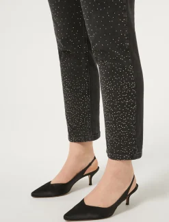 Marina Rinaldi Pantalon en denim de coton NOIR Online