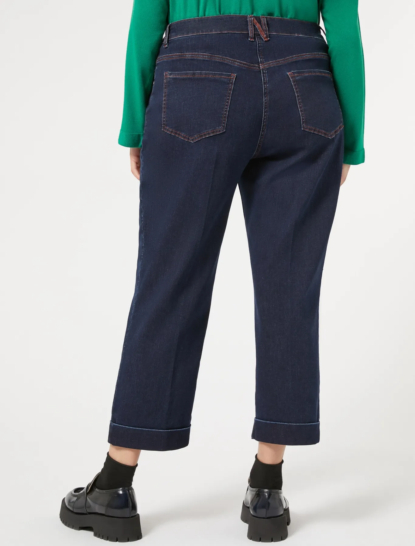 Marina Rinaldi Pantalon en denim de coton stretch BLEUJEANS Outlet