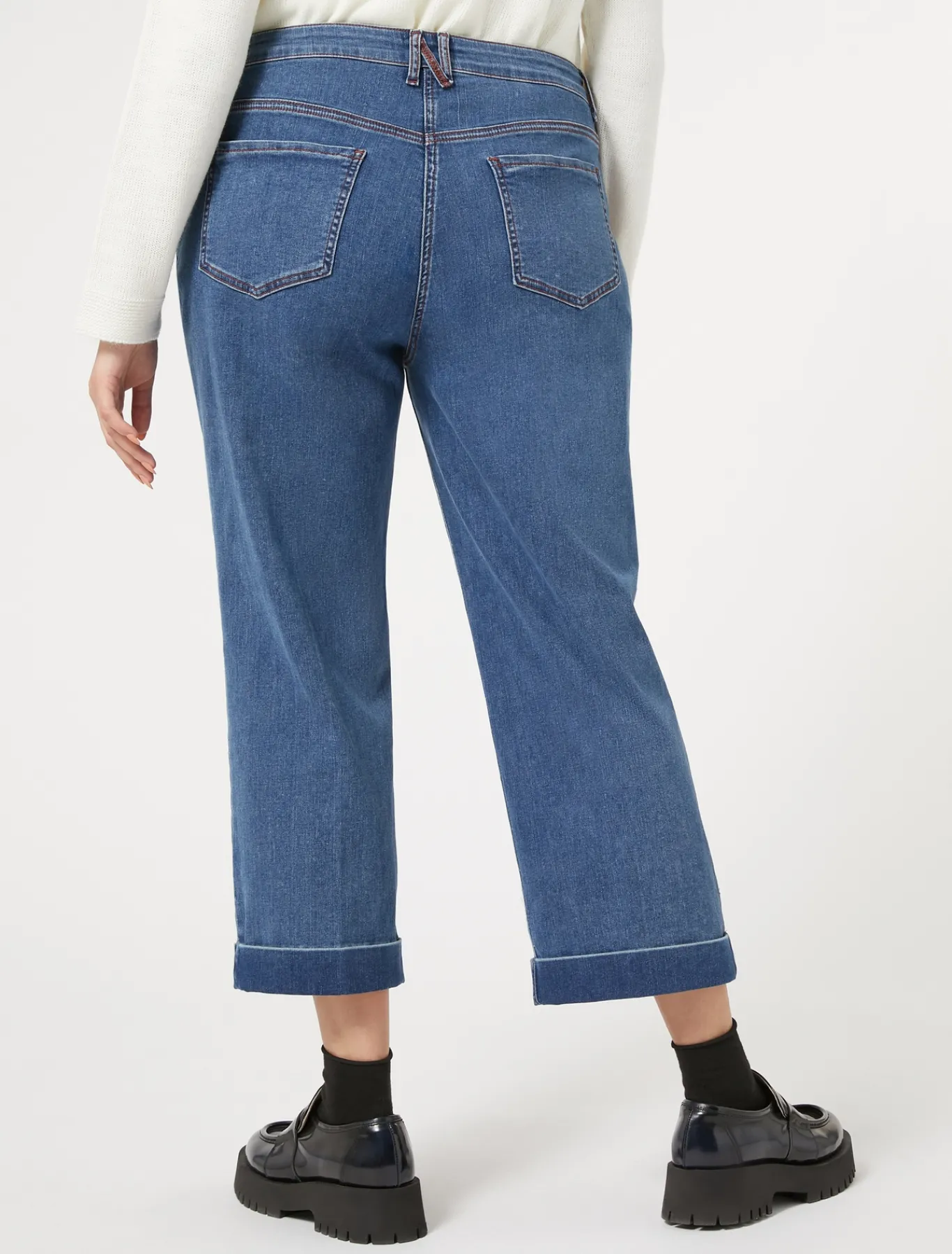 Marina Rinaldi Pantalon en denim de coton stretch BLEUJEANS Best