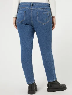 Marina Rinaldi Pantalon en denim de coton BLEUJEANS Outlet