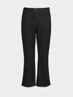 Marina Rinaldi Pantalon en denim de coton NOIR Outlet