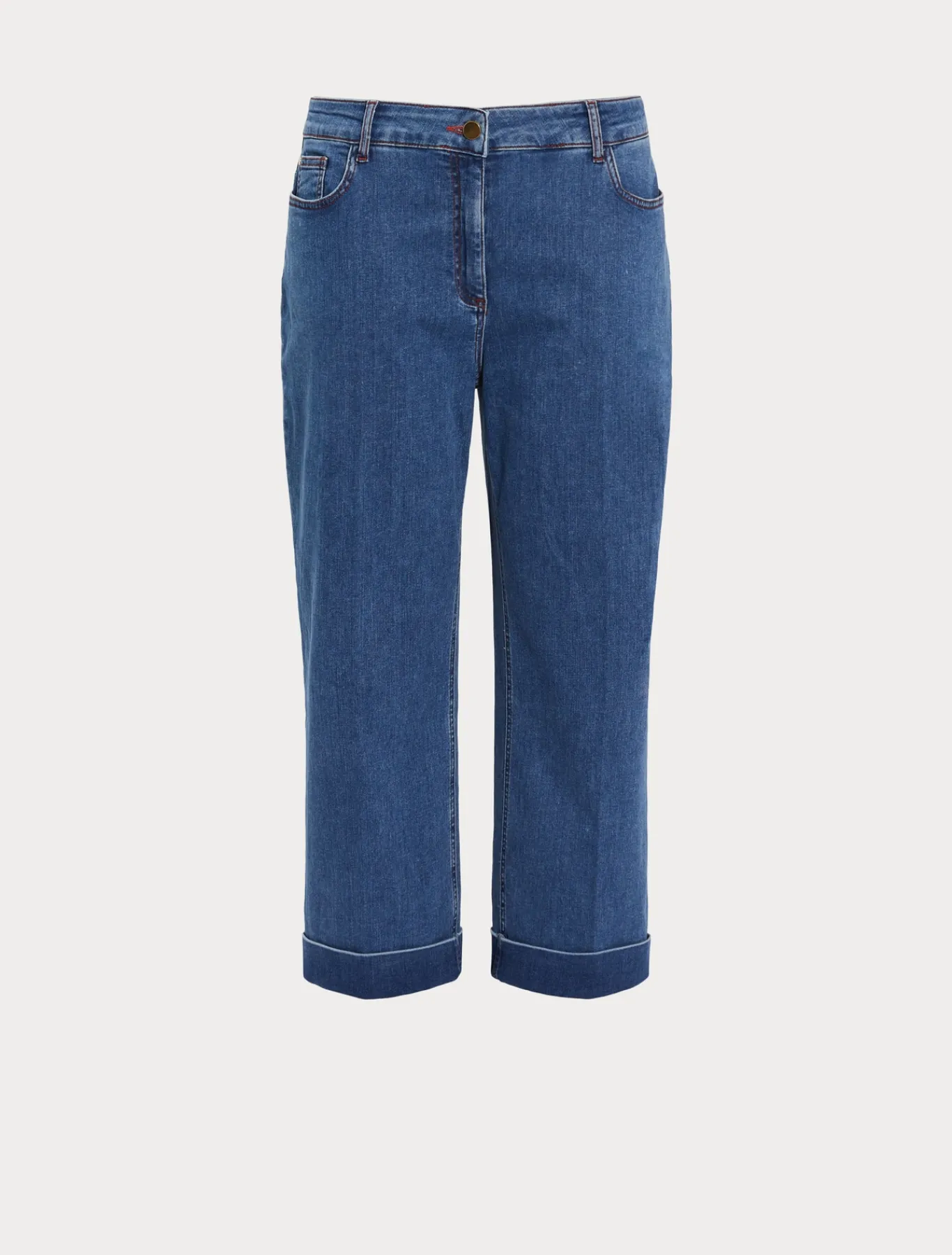 Marina Rinaldi Pantalon en denim de coton stretch BLEUJEANS Best