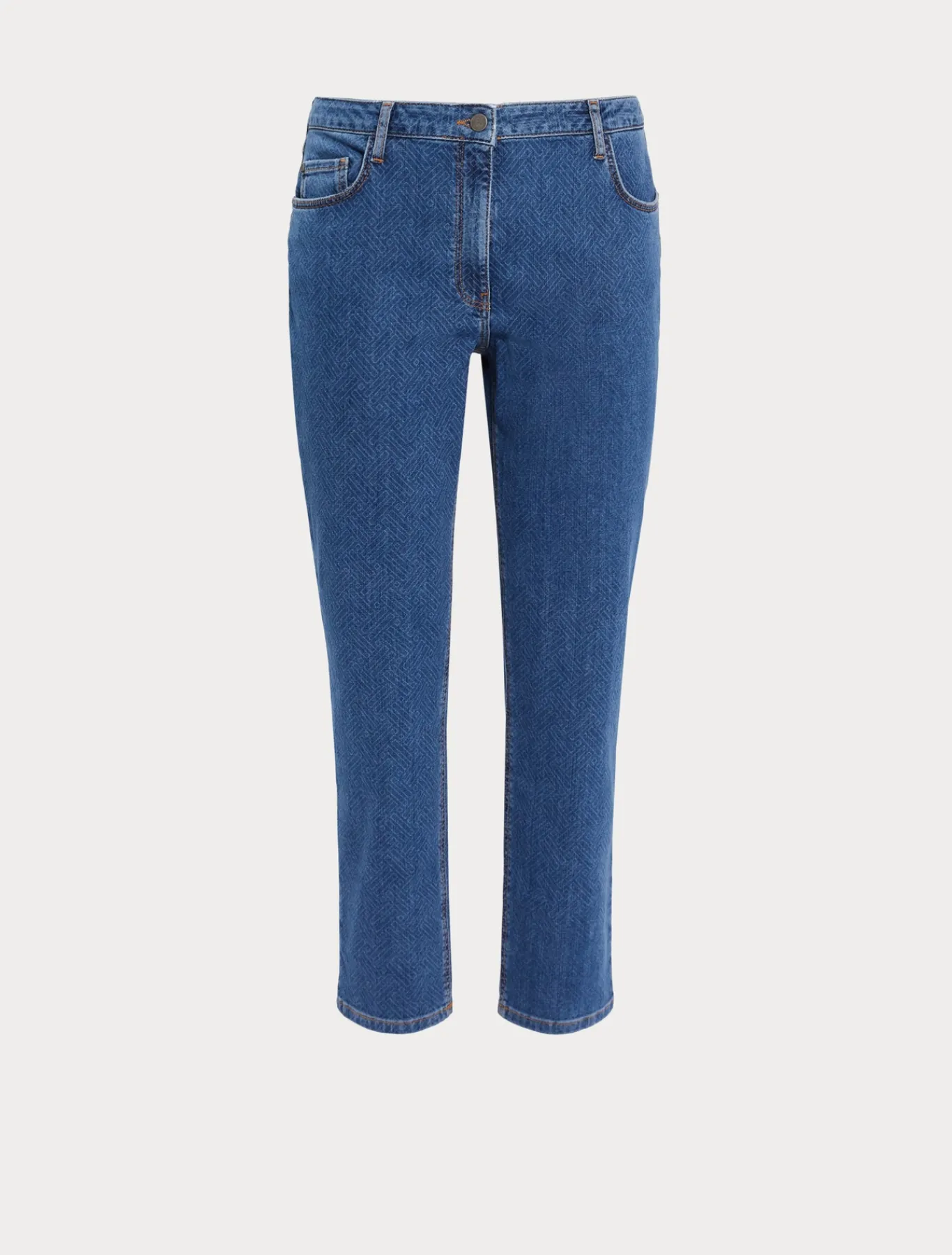 Marina Rinaldi Pantalon en denim de coton BLEUJEANS Outlet