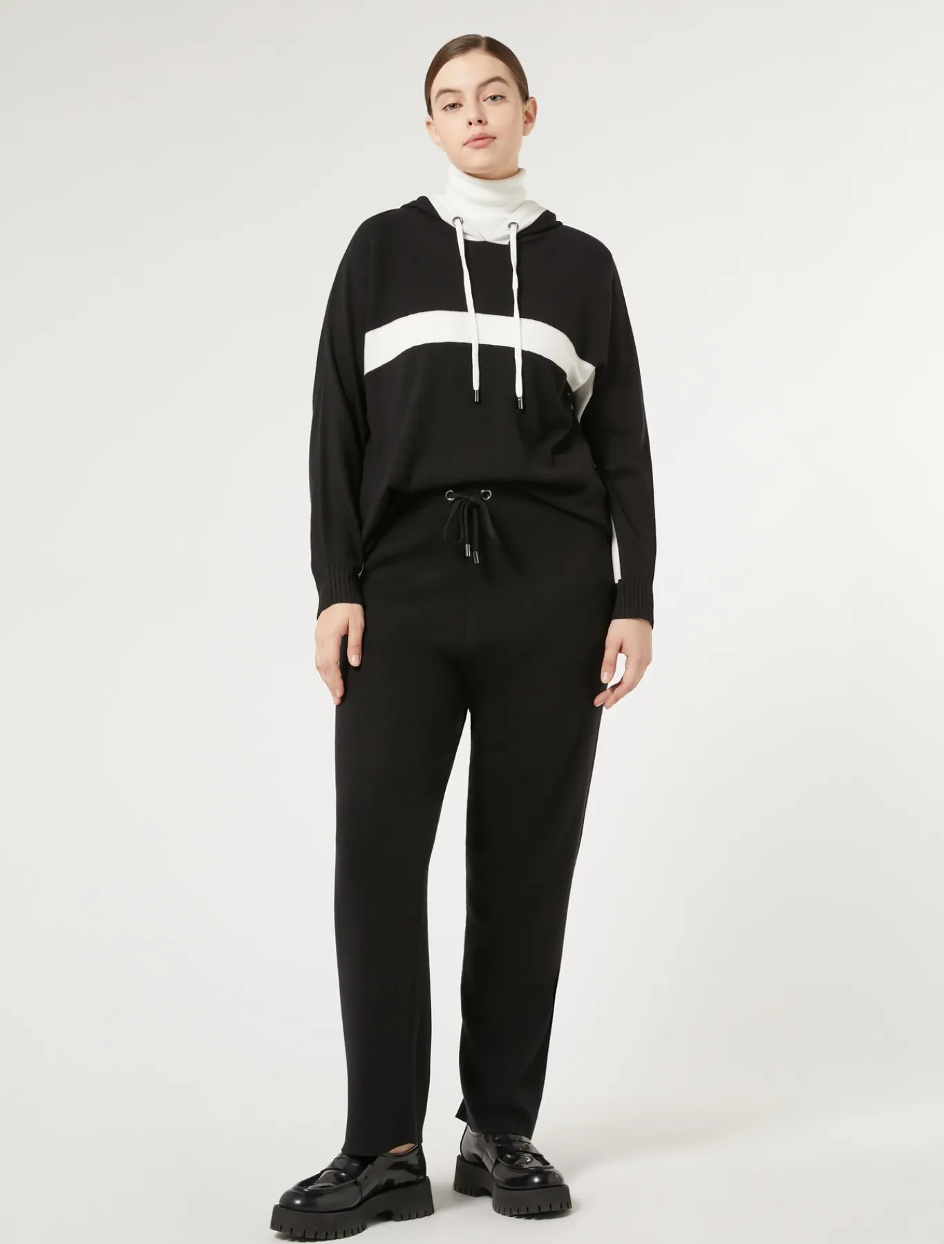 Marina Rinaldi Pantalon en fil de viscose NOIR Fashion