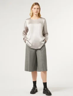 Marina Rinaldi Pantalon en flanelle de laine GRISFONCE Clearance