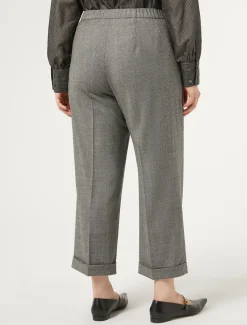 Marina Rinaldi Pantalon en flanelle de laine GRISFONCE Outlet