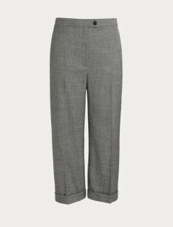 Marina Rinaldi Pantalon en flanelle de laine GRISFONCE Outlet