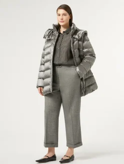 Marina Rinaldi Pantalon en flanelle de laine GRISFONCE Outlet