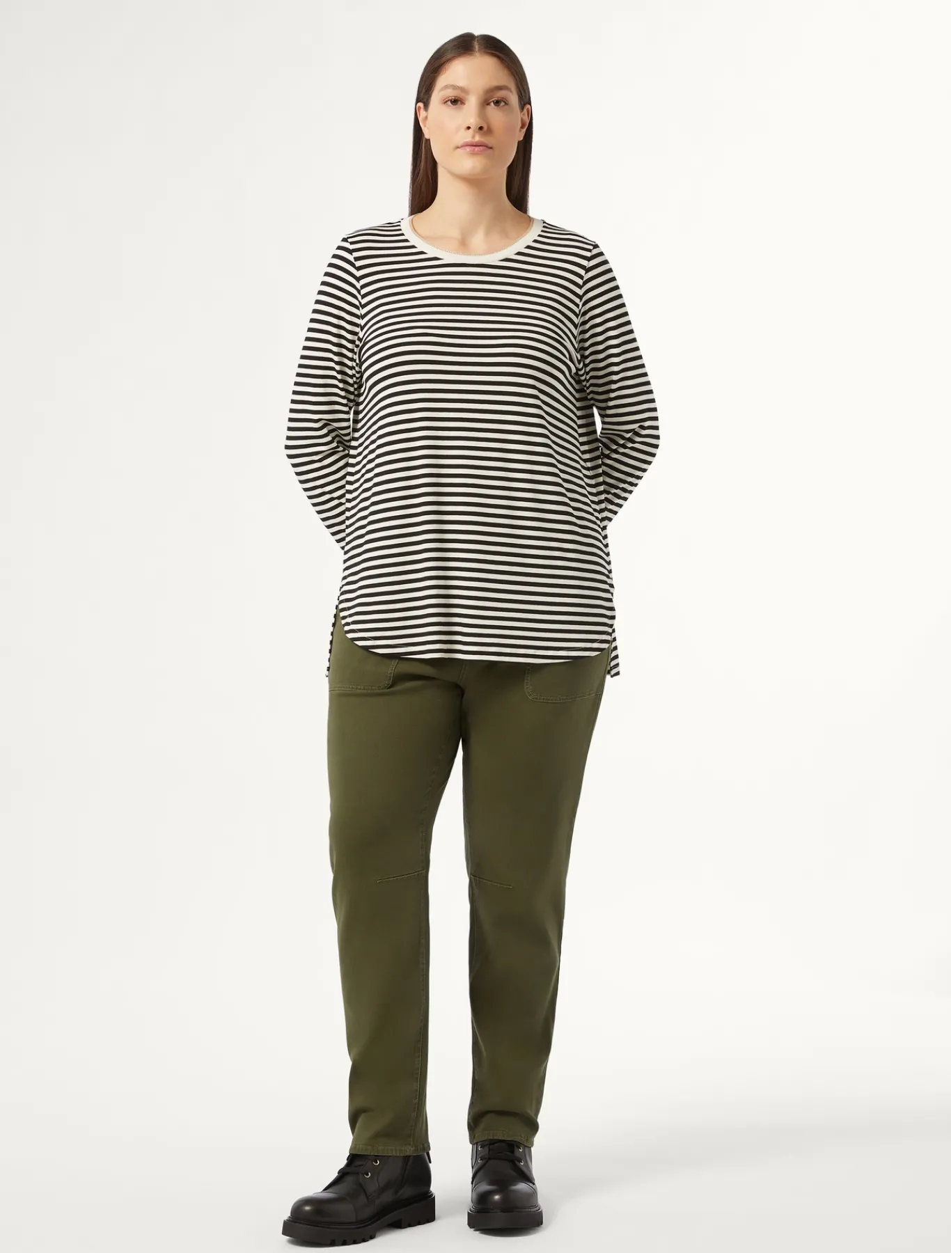 Marina Rinaldi Pantalon en gabardine KAKI Online