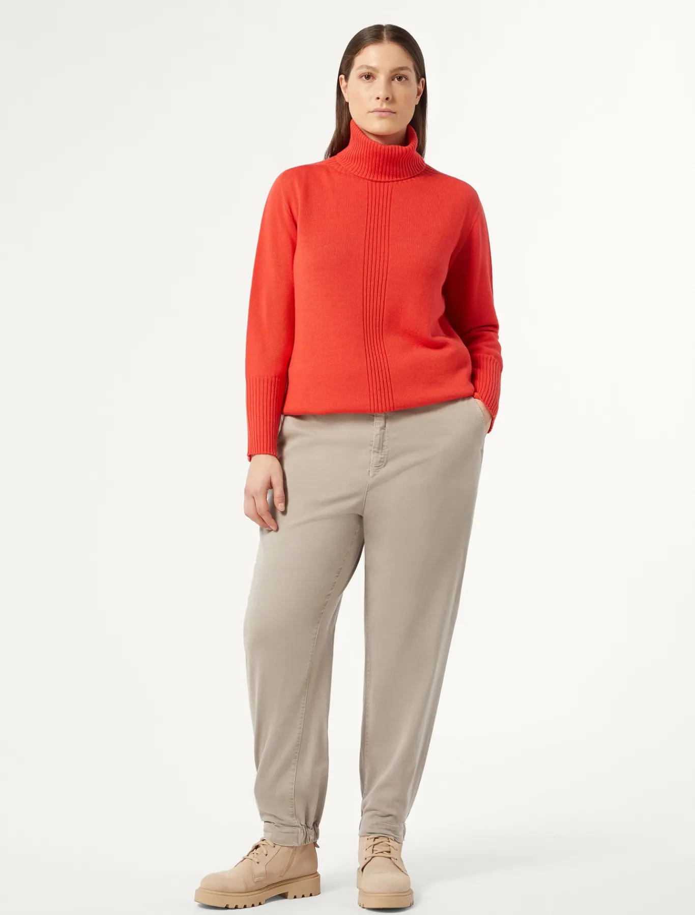 Marina Rinaldi Pantalon en gabardine GRISTOURTERELLE Discount