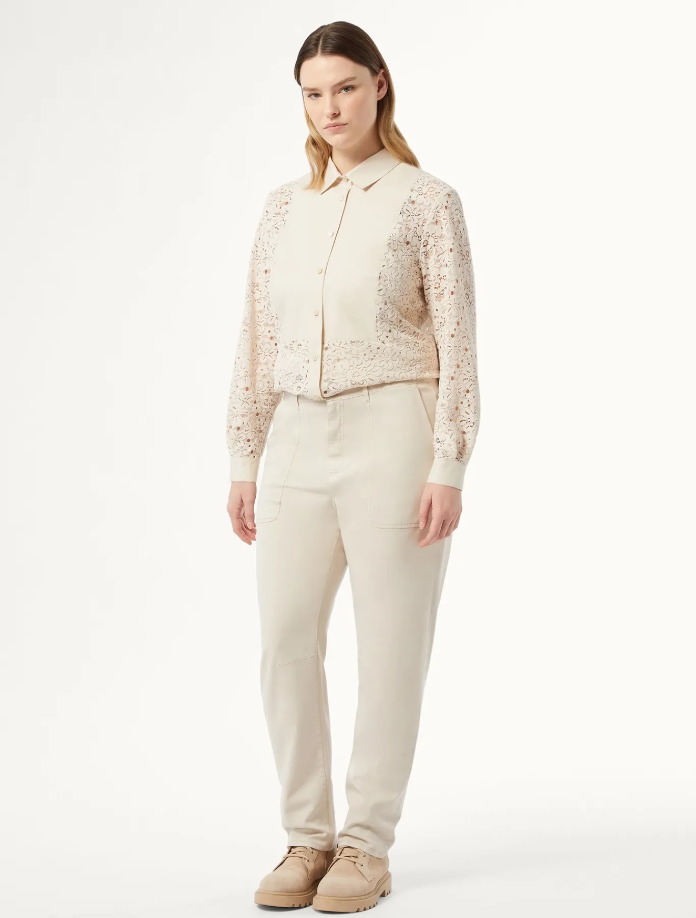 Marina Rinaldi Pantalon en gabardine BEIGE Best