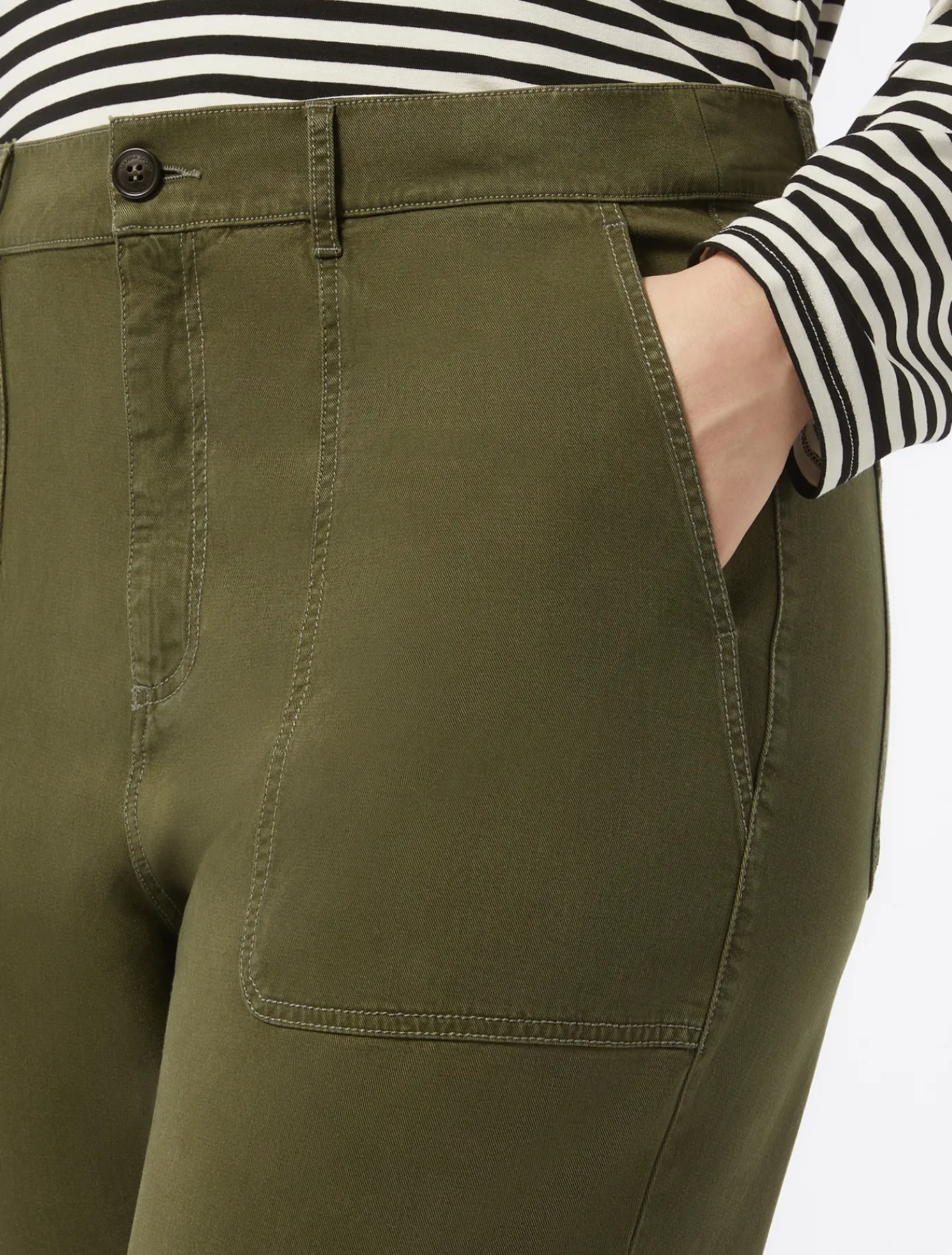 Marina Rinaldi Pantalon en gabardine KAKI Online