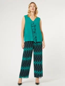 Marina Rinaldi Pantalon en georgette BLEUMARINE New