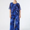 Marina Rinaldi Pantalon en georgette BLEUNUIT Online