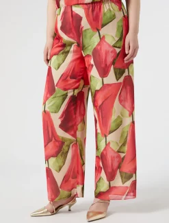Marina Rinaldi Pantalon en georgette ROSE Best