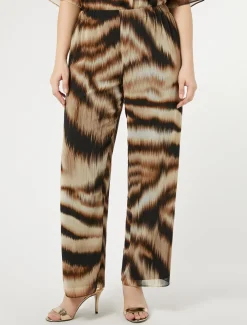 Marina Rinaldi Pantalon en georgette NOIR Online