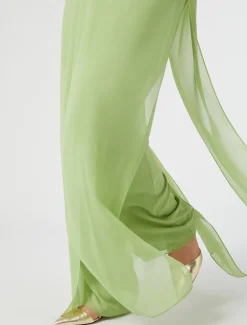 Marina Rinaldi Pantalon en georgette VERTOLIVE Outlet