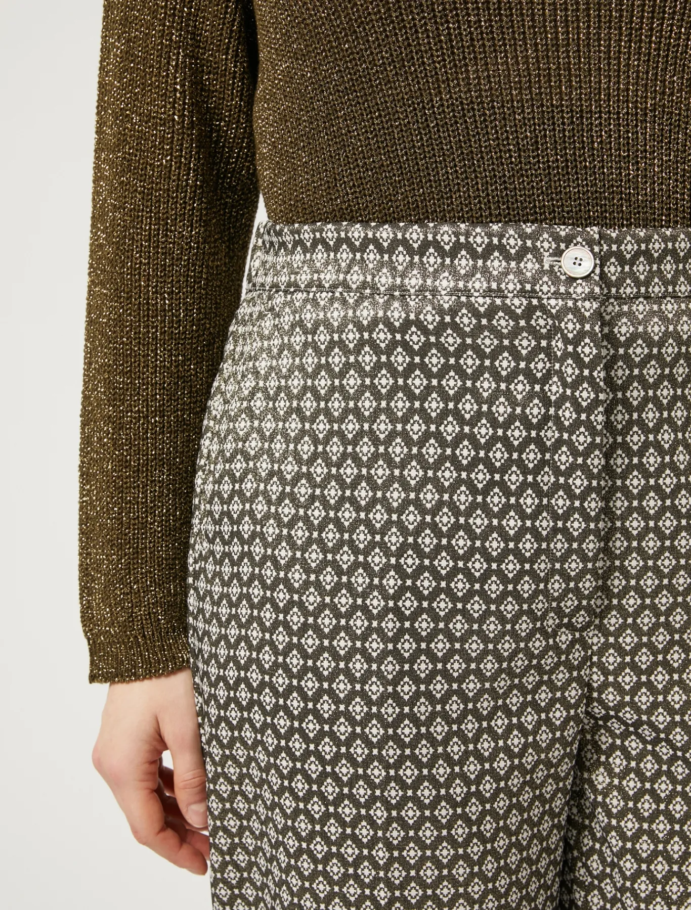 Marina Rinaldi Pantalon en jacquard lurex SABLE New