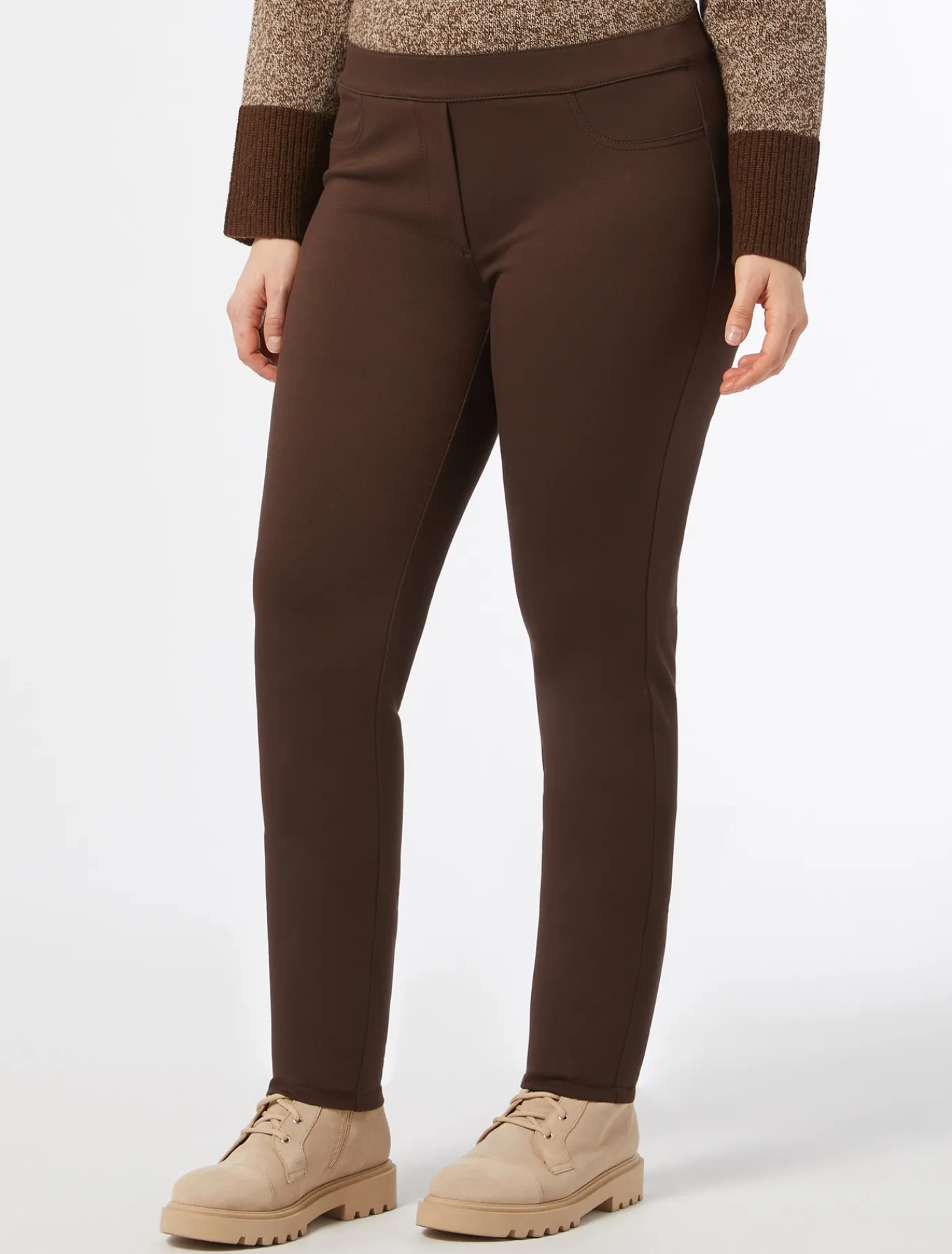 Marina Rinaldi Pantalon en jersey BRUN New