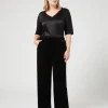Marina Rinaldi Pantalon en jersey de velours NOIR Best