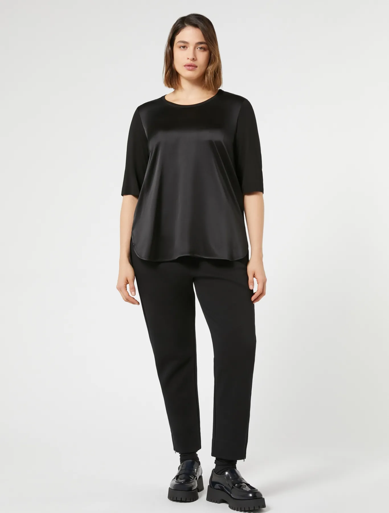 Marina Rinaldi Pantalon en jersey double NOIR Outlet