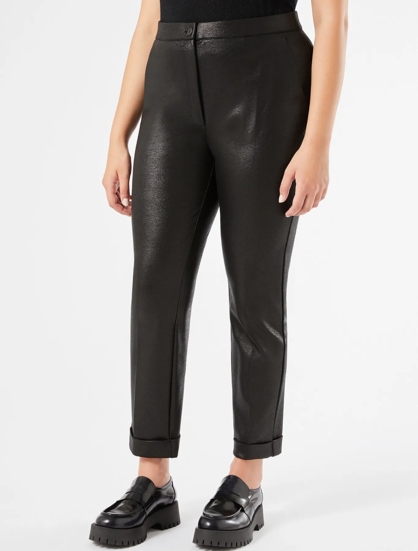 Marina Rinaldi Pantalon en jersey lamé NOIR Best