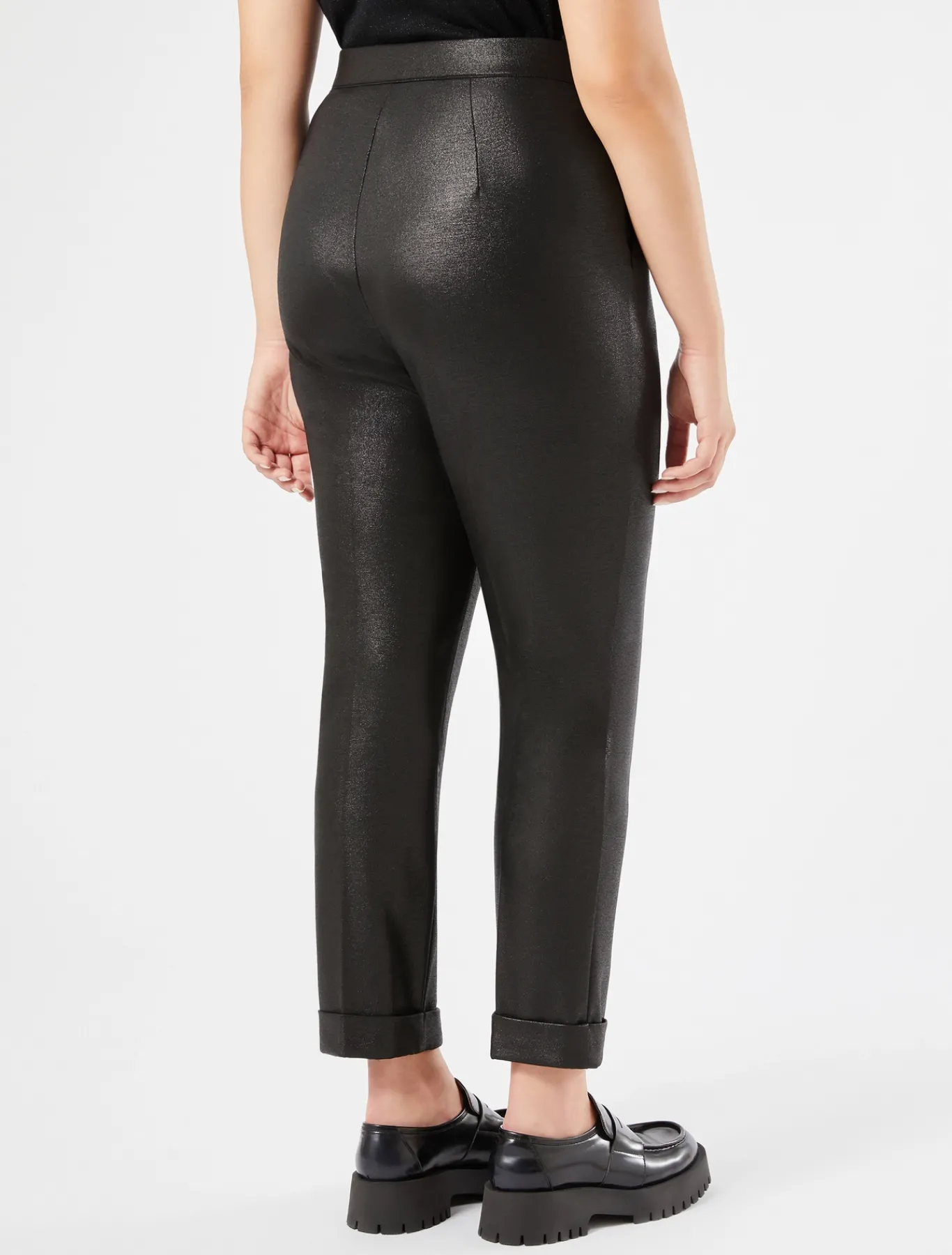 Marina Rinaldi Pantalon en jersey lamé NOIR Best