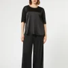 Marina Rinaldi Pantalon en jersey plissé NOIR Fashion