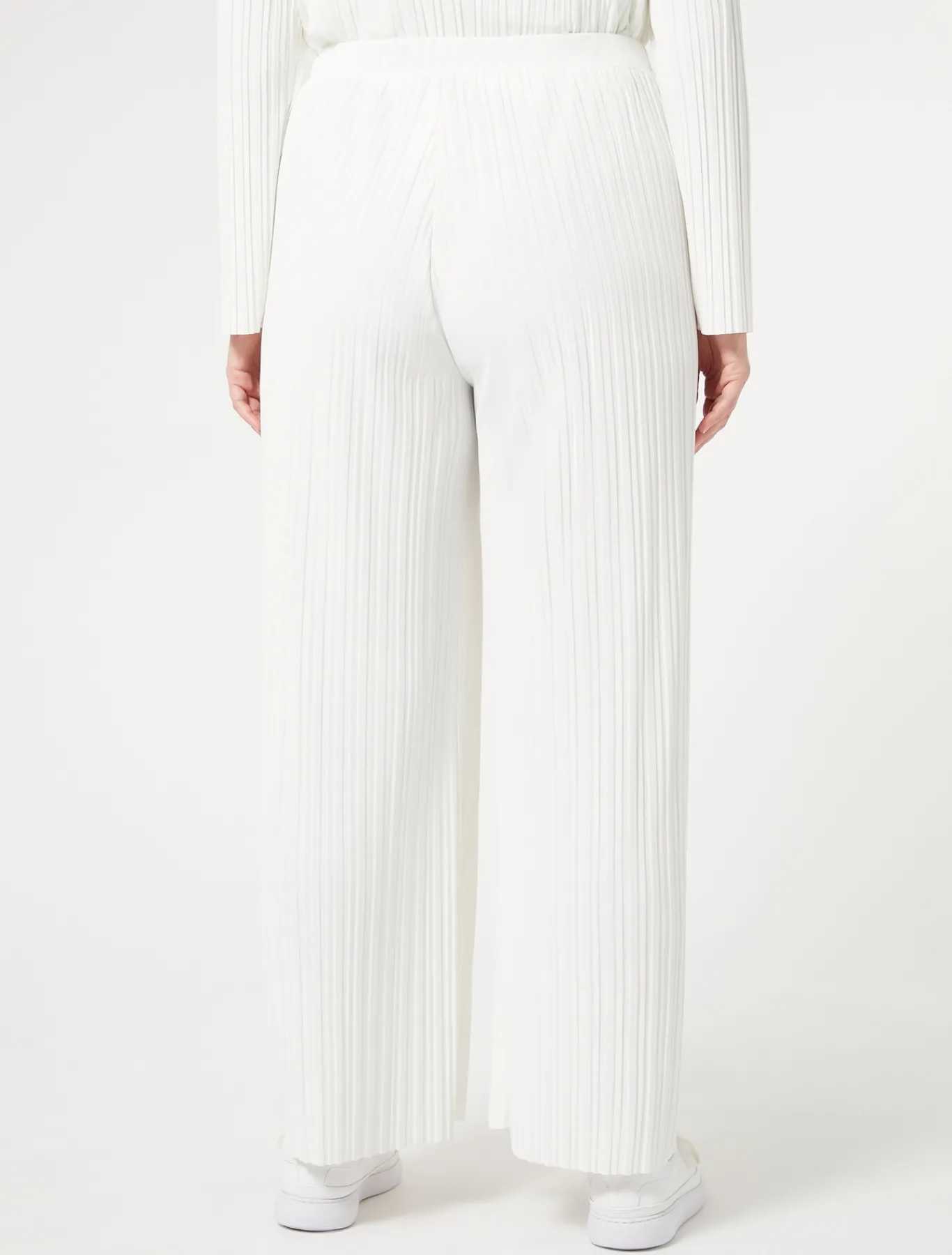 Marina Rinaldi Pantalon en jersey plissé BLANC New