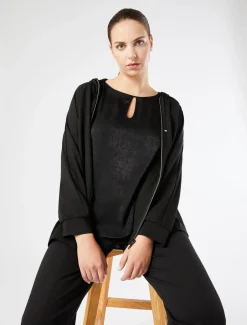 Marina Rinaldi Pantalon en jersey point Milano NOIR Fashion