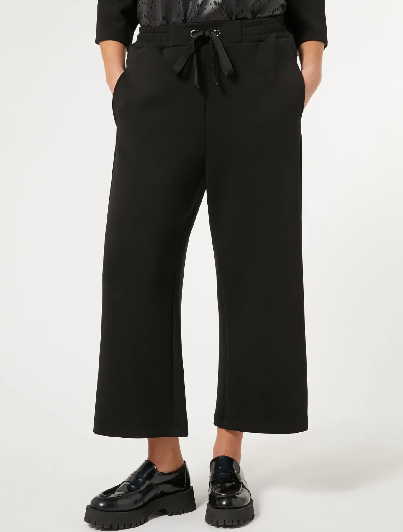 Marina Rinaldi Pantalon en jersey scuba NOIR Clearance