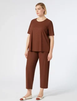 Marina Rinaldi Pantalon en jersey technique CUIVRE Online