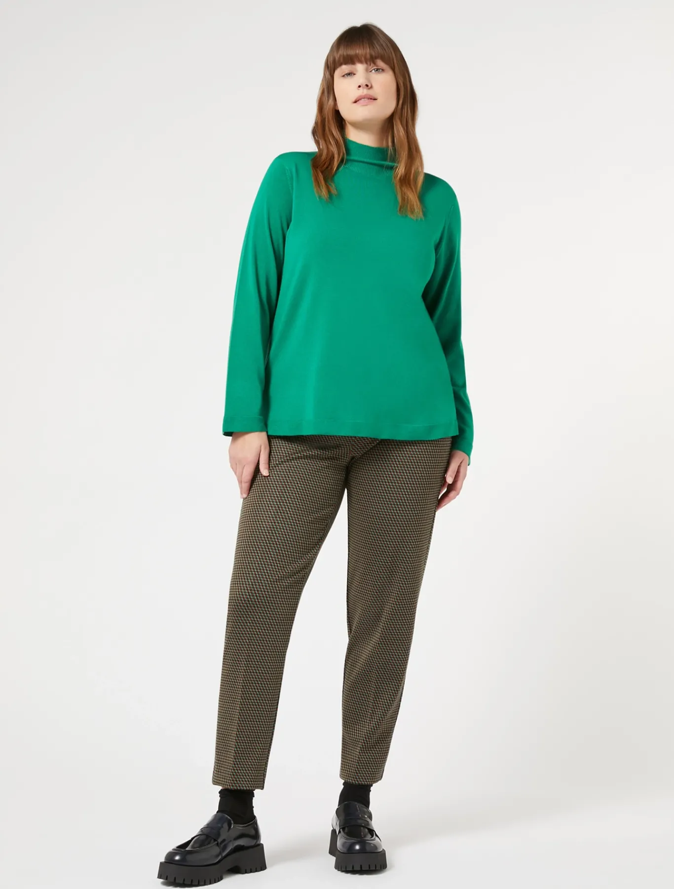 Marina Rinaldi Pantalon en jersey teint en fil CAFE Fashion