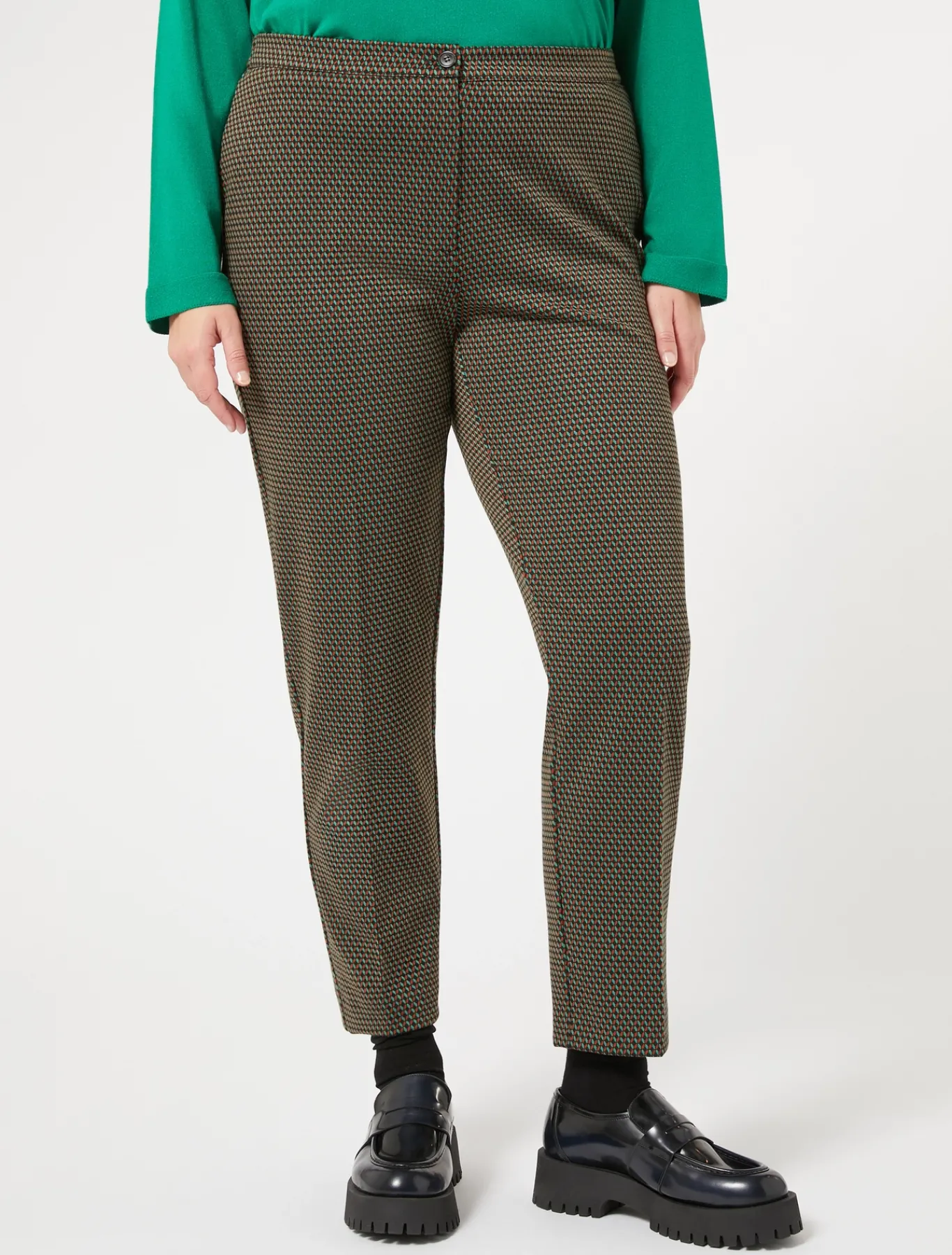 Marina Rinaldi Pantalon en jersey teint en fil CAFE Fashion