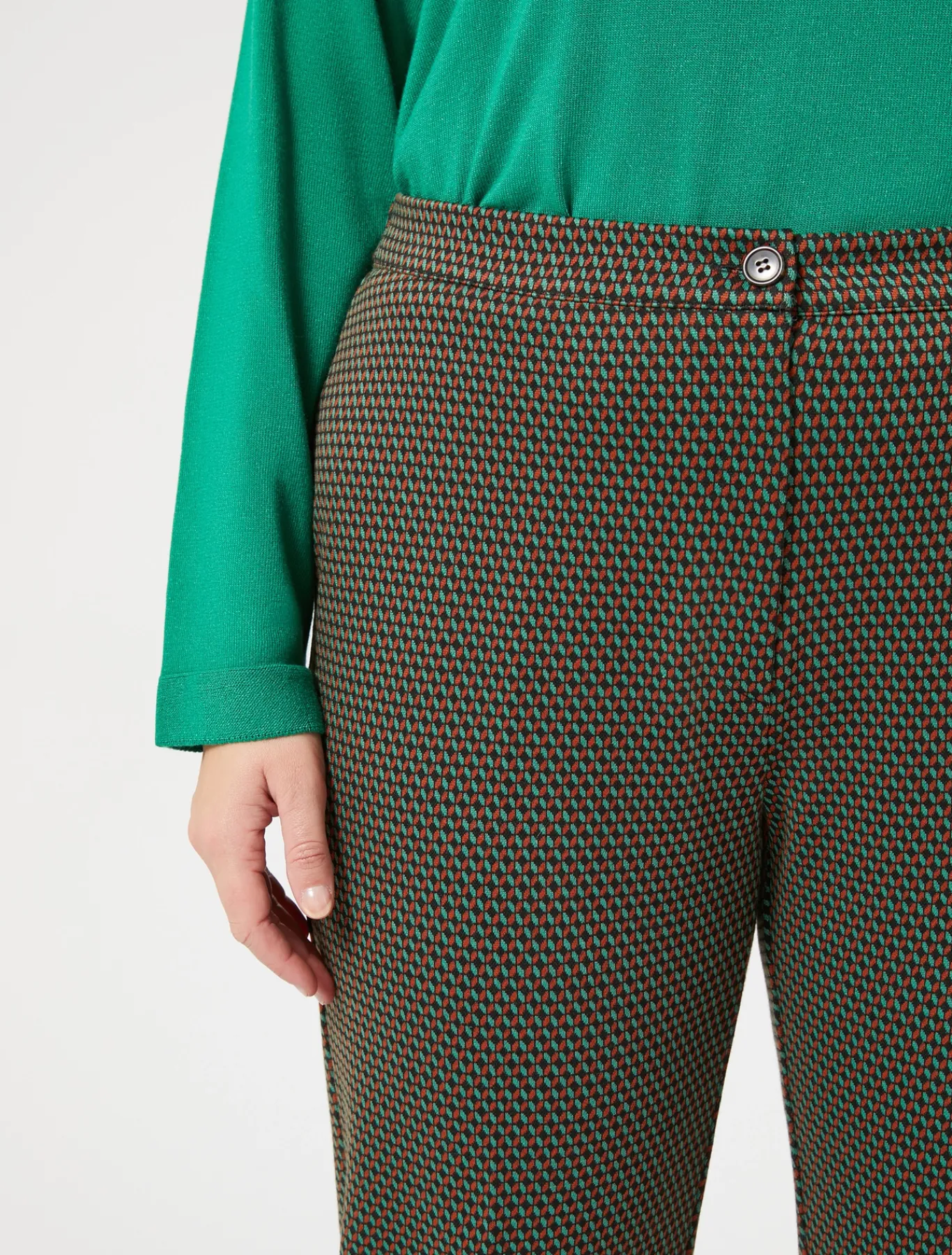 Marina Rinaldi Pantalon en jersey teint en fil CAFE Fashion