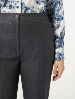 Marina Rinaldi Pantalon en laine et soie BLEUJEANS Online
